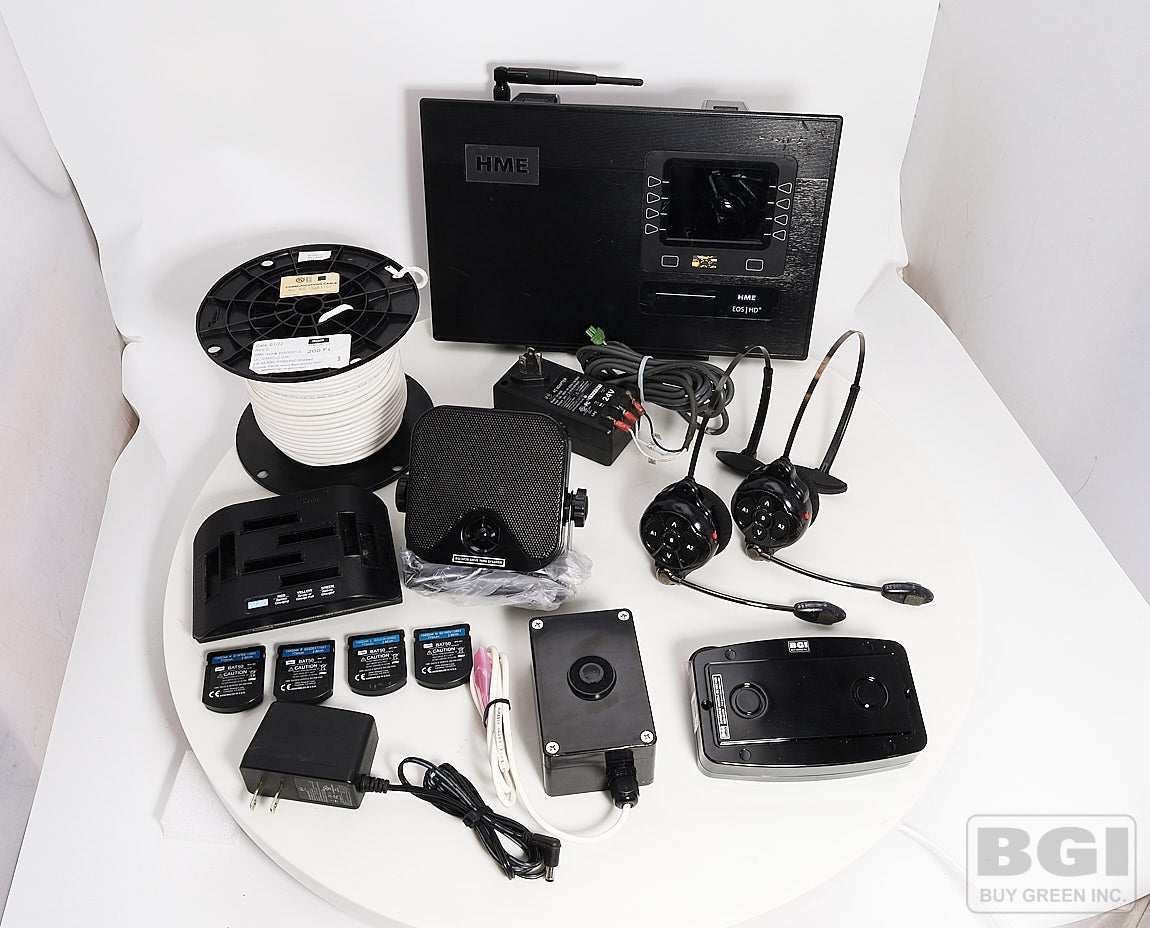 Complete HME EOS HD Base 6200 & 2x HS6200 Headset Wireless Drive Thru Intercom System