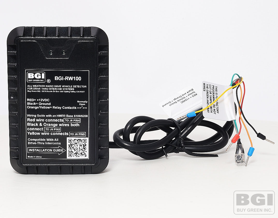 BGI-RW100 Radio Wave Vehicle Detector For HME, 3M, Par and Panasonic Fast Food Drive Thru Intercoms