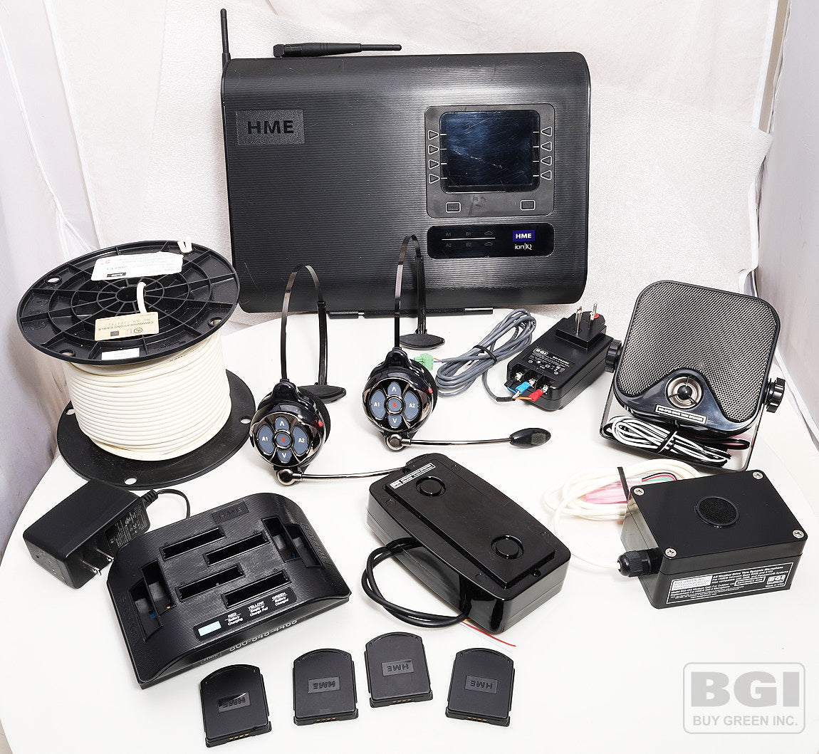 Complete HME ION IQ 6100 & 2x HS6300 Headset Wireless Fast Food Drive Thru Intercom System