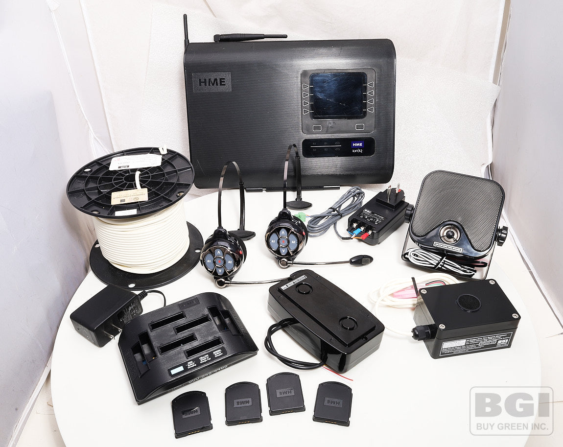 Complete HME ION IQ 6100 & 2x HS6300 Headset Wireless Fast Food Drive Thru Intercom System