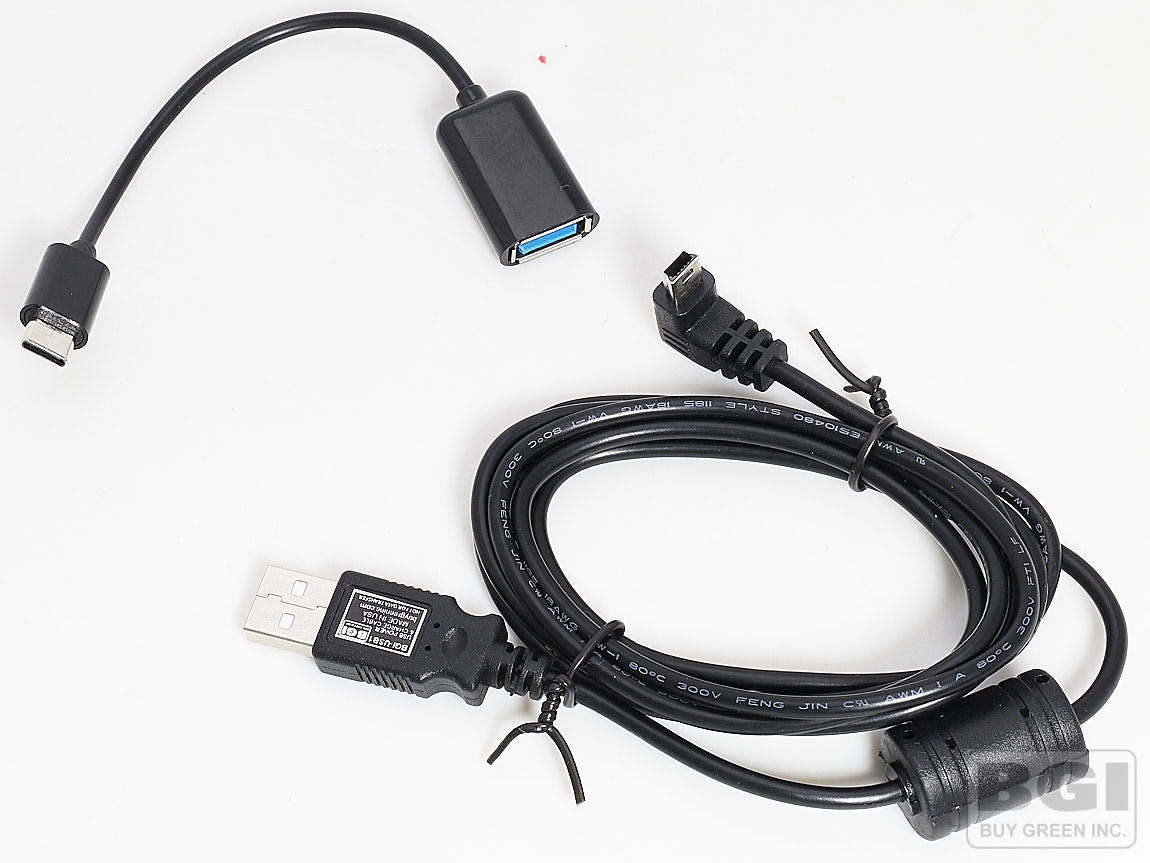 BGI-USB1 WITH USB-C ADAPTER. FOR CARS THAT ONLY HAVE USB-C PLUG ON THE DASHBOARD