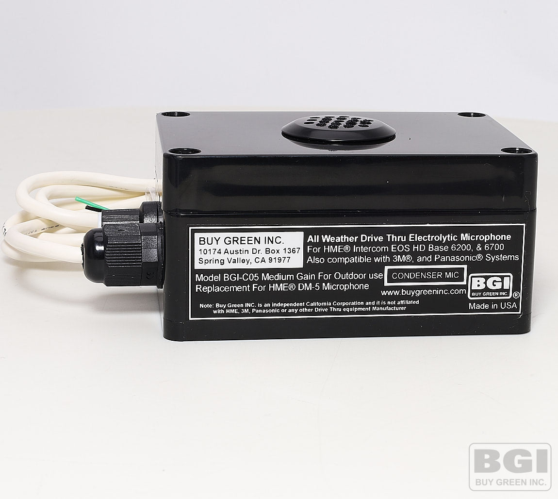 BGI-C05 Adjustable Sensitivity Outdoor Microphone For HME® NEXEO & EOS HD Base 6200