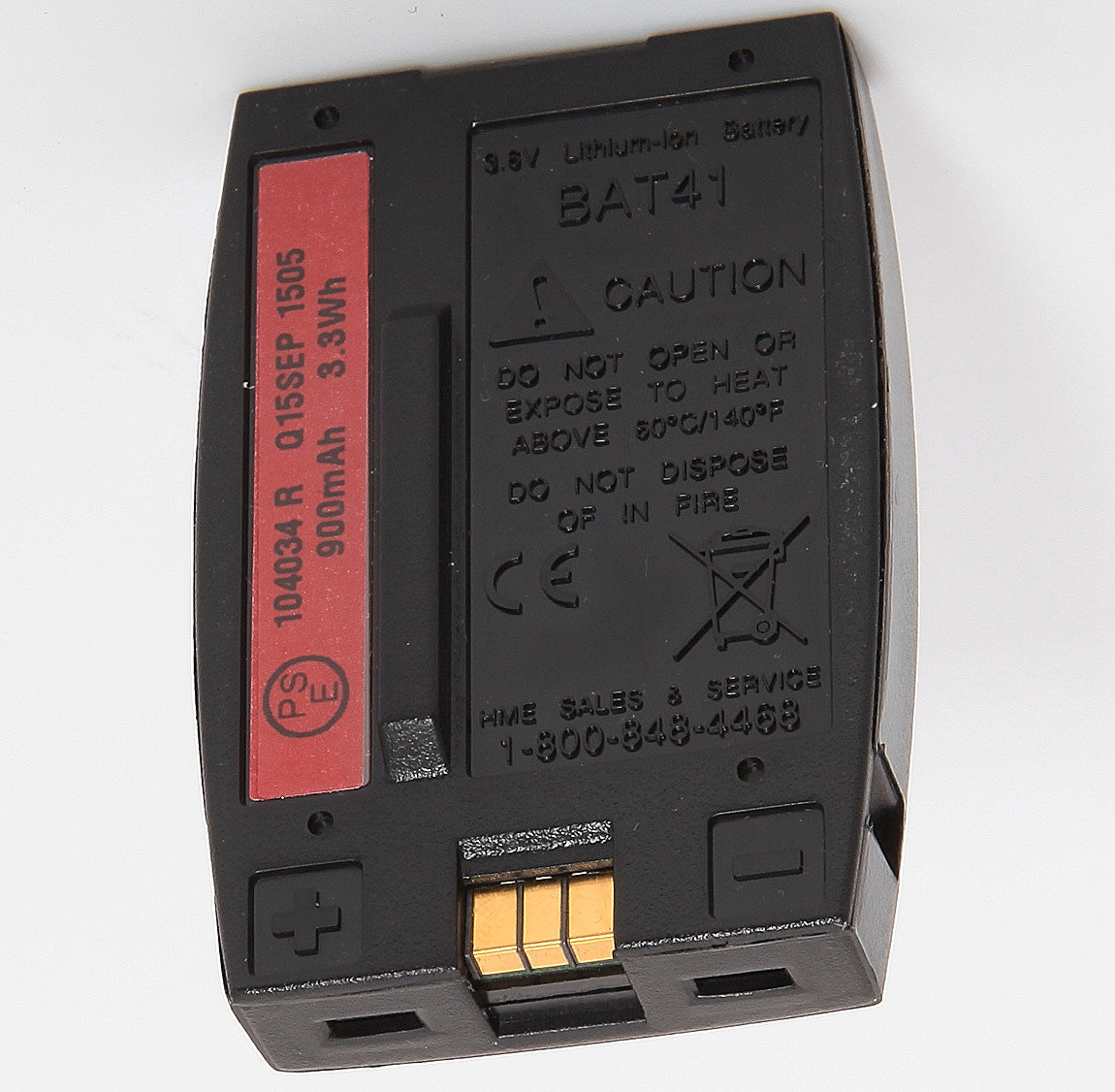 New Clear-Com HME BAT41 RED Rechargeable Lithium Ion Battery 3.6V 900mAh 3.3Wh This is Authentic OEM Battery Pack