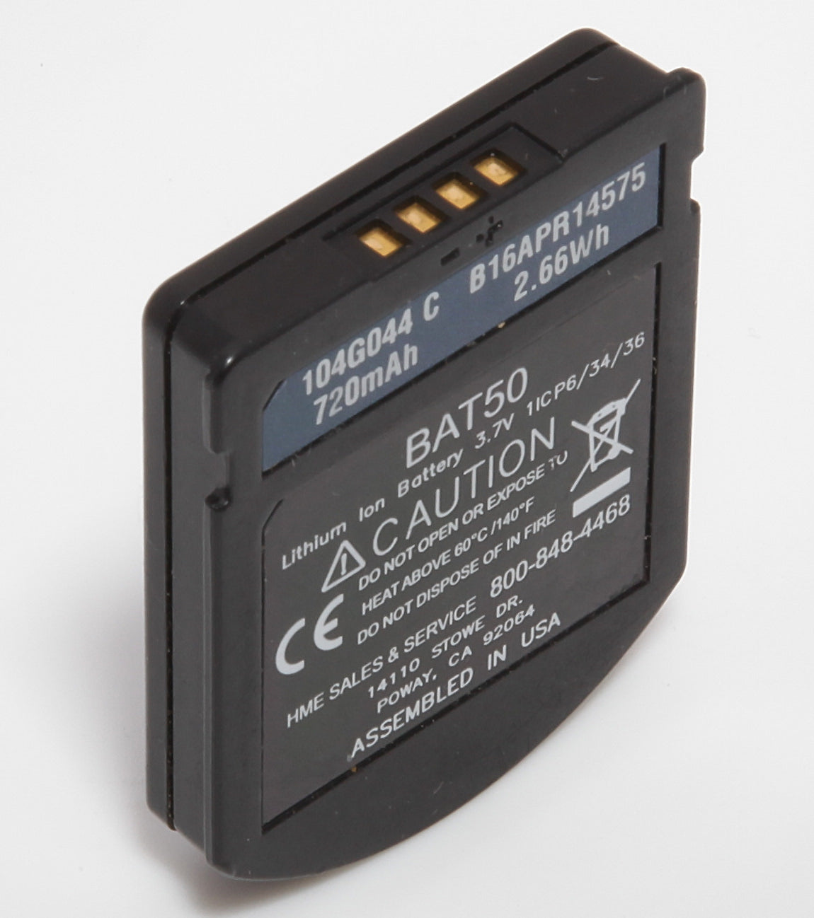 USED HME BAT50 High Capacity 720mAh Battery Pack for HS6100 HS6200 Wireless Headset