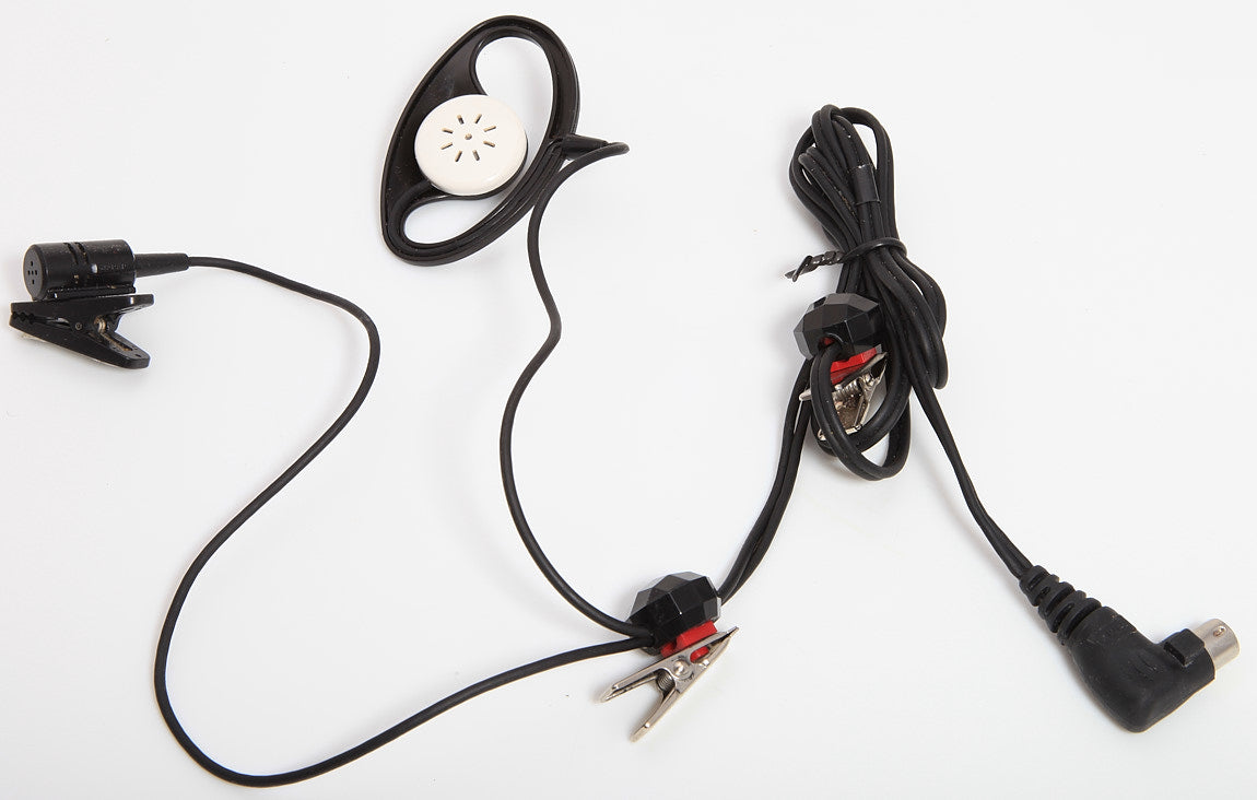 HME Clear-Com HME HS4-3 Earpiece Headset With Clip-On Microphone For DX Series Intercom, Such as BP200 BP210 BP410