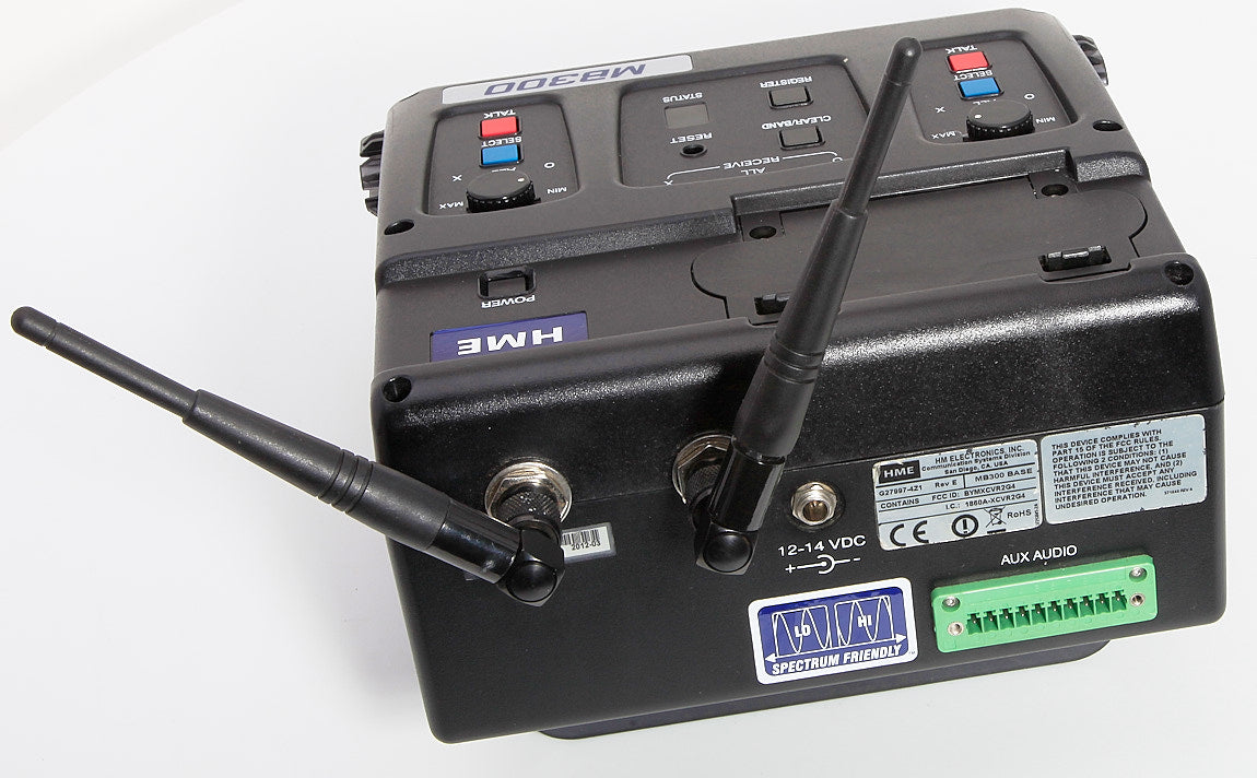 HME DX300 Video Production or Football Coach Intercom Base, 5 Headsets, 3 Beltpakcs, Charger