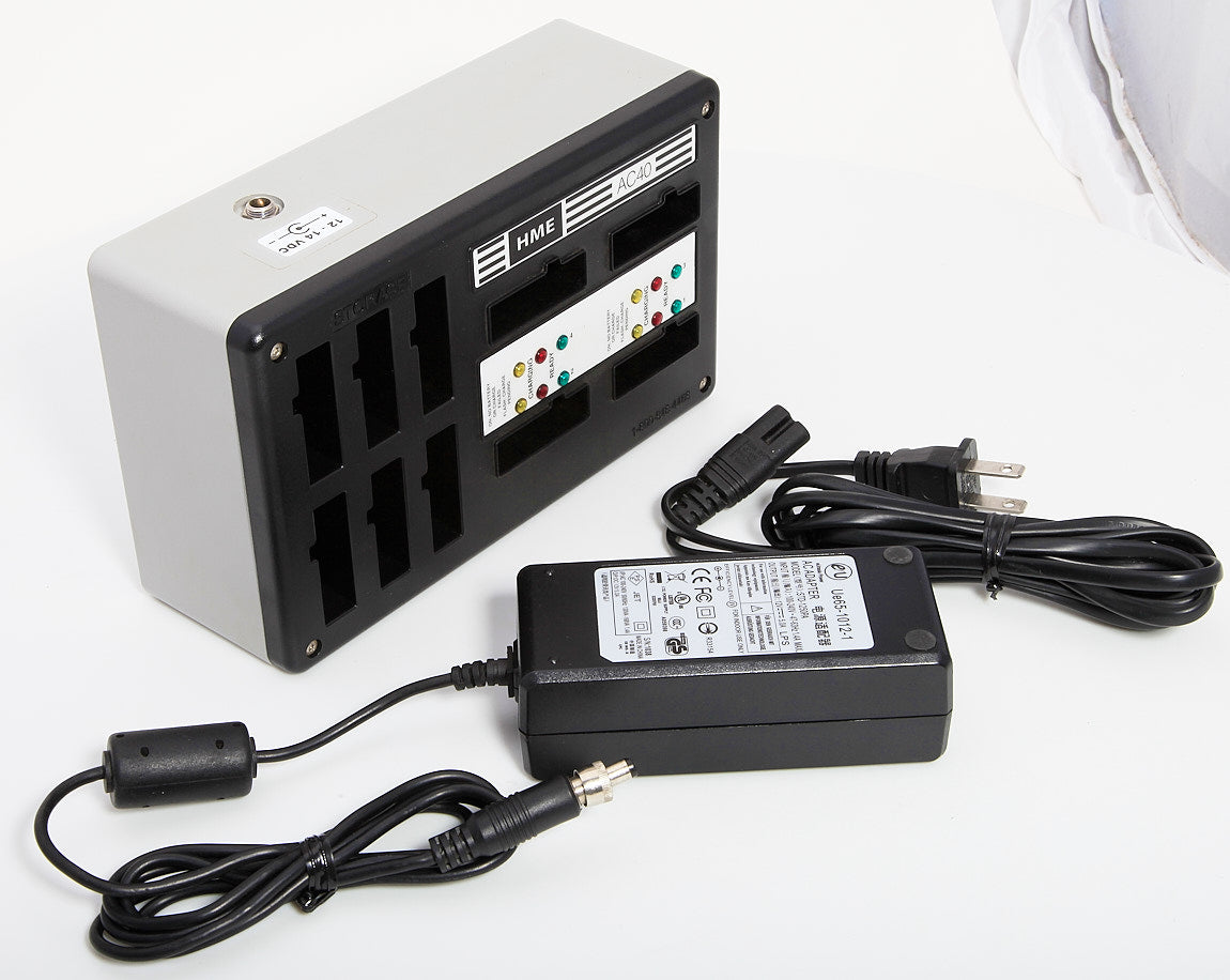 Used Clear-Com HME AC40A DC Battery Charger For BAT41 Wireless Intercom Batteries AC40