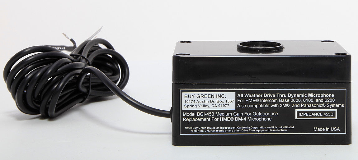 New BGI-453 All Weather Drive Thru Outdoor Microphone For HME And 3M Intercoms