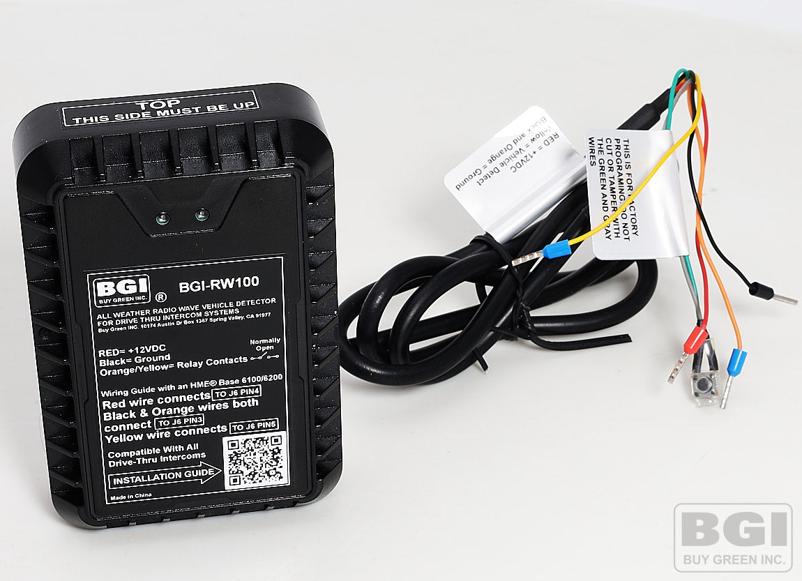 BGI-RW100 Radio Wave Vehicle Detector For HME, 3M, Par and Panasonic Fast Food Drive Thru Intercoms