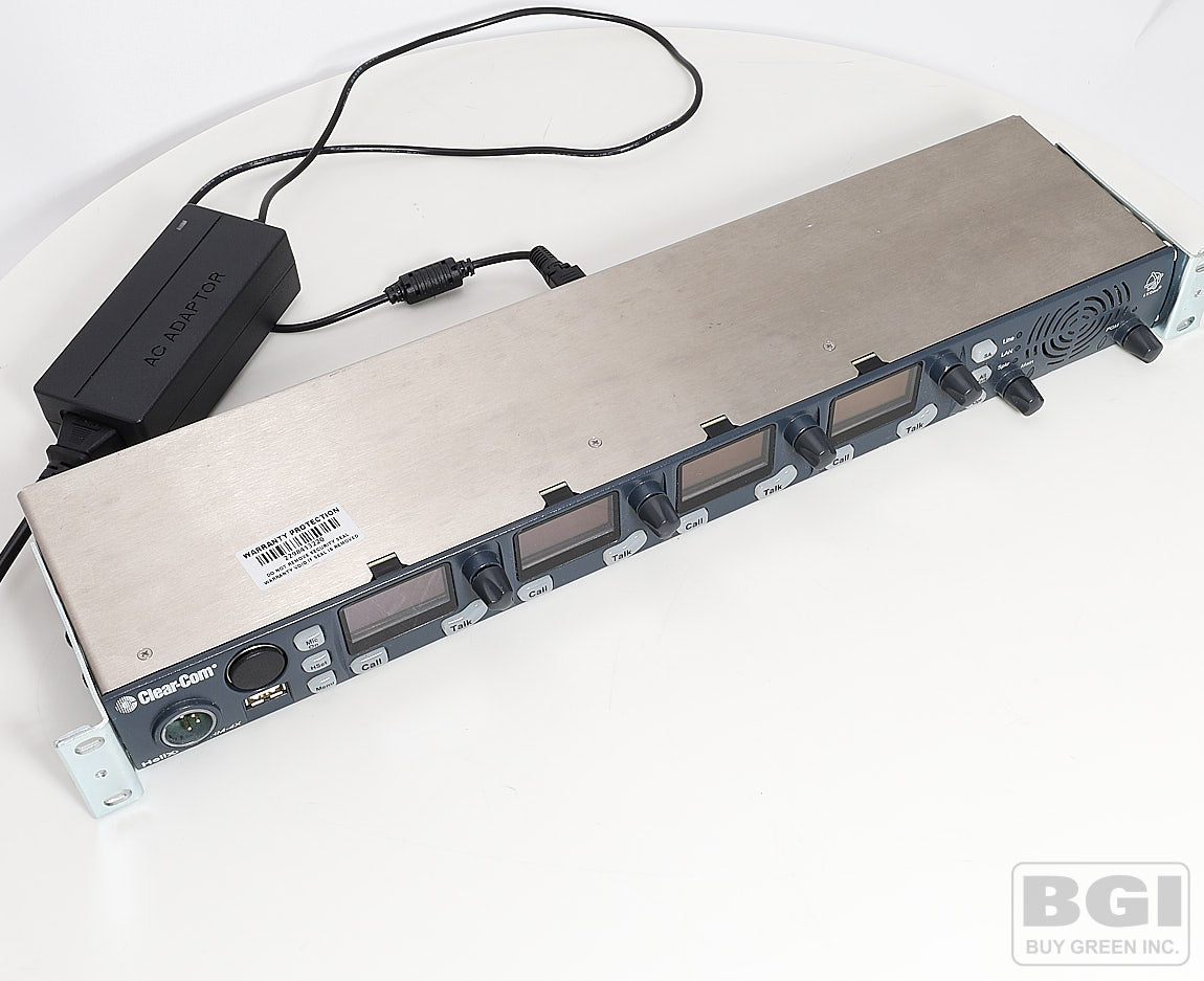 ClearCom HelixNet HRM-4X 4-Channel Intercom 1RU Digital Partyline Remote Station