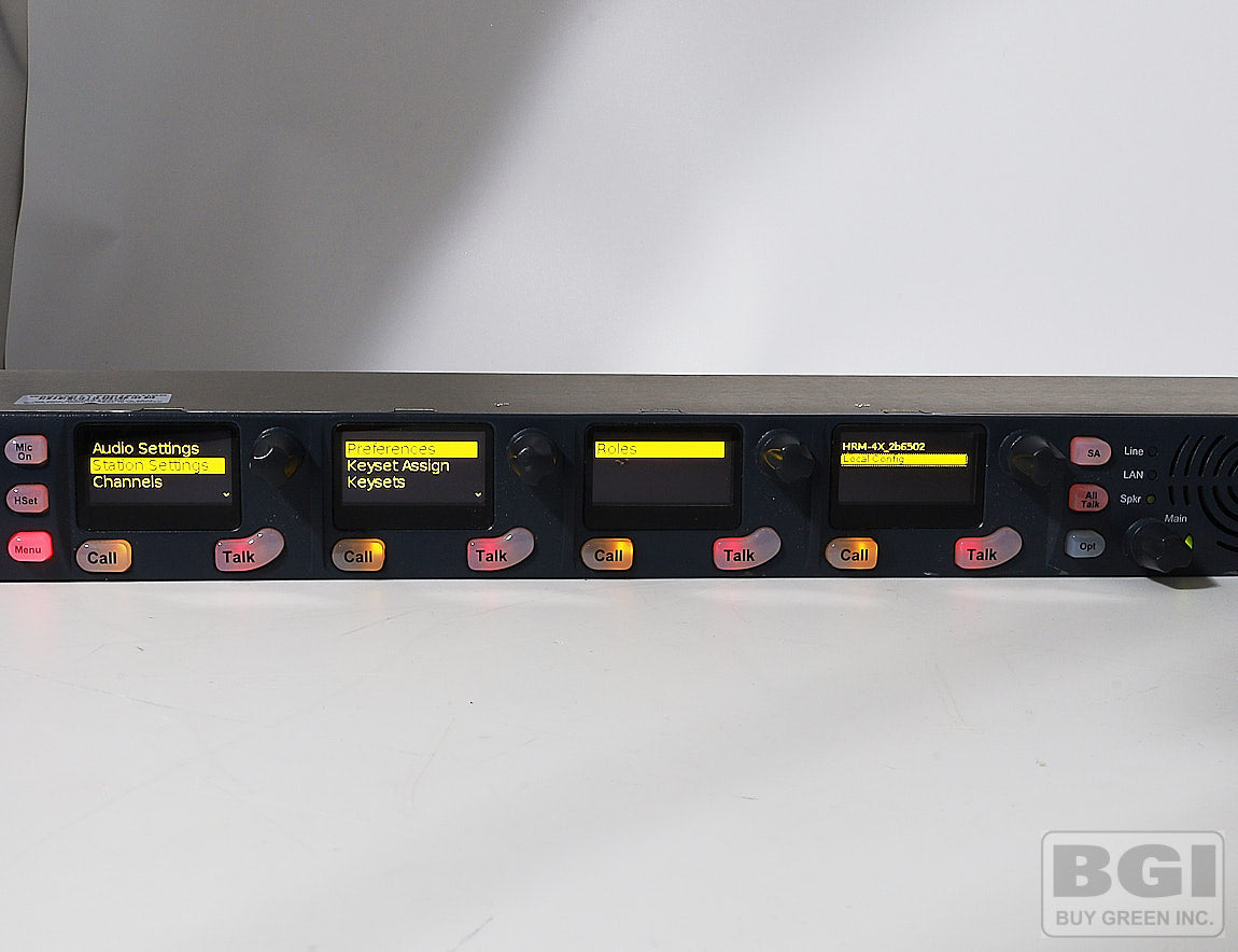 ClearCom HelixNet HRM-4X 4-Channel Intercom 1RU Digital Partyline Remote Station