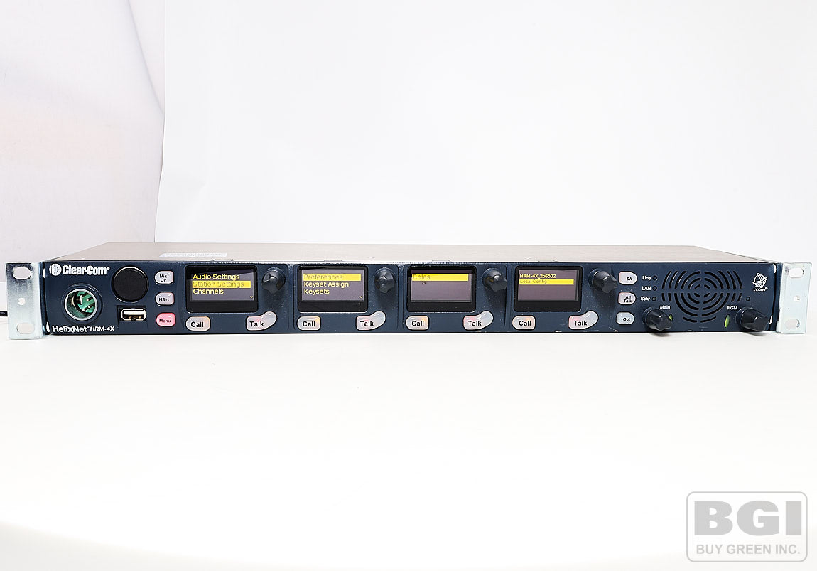 ClearCom HelixNet HRM-4X 4-Channel Intercom 1RU Digital Partyline Remote Station