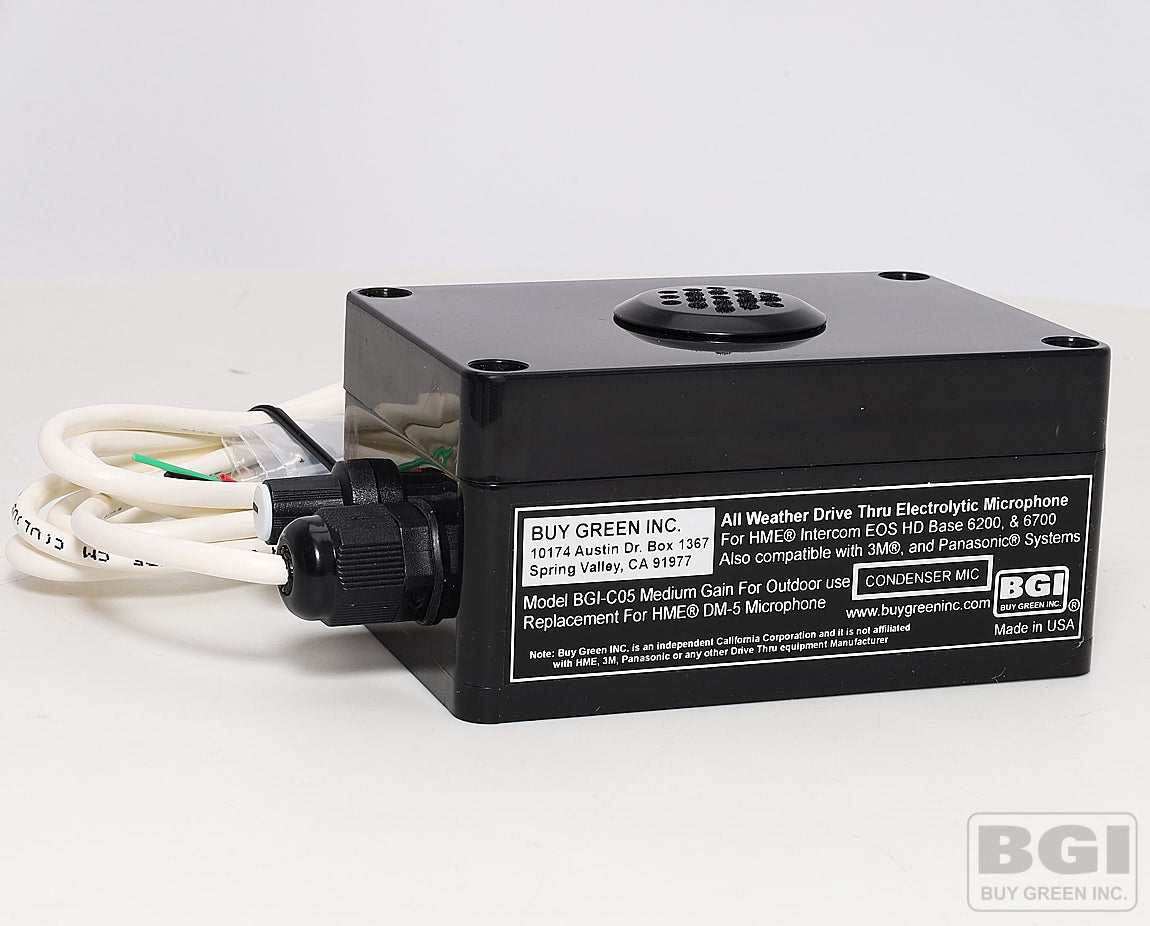 BGI-C05 Adjustable Sensitivity Outdoor Microphone For HME® NEXEO & EOS HD Base 6200