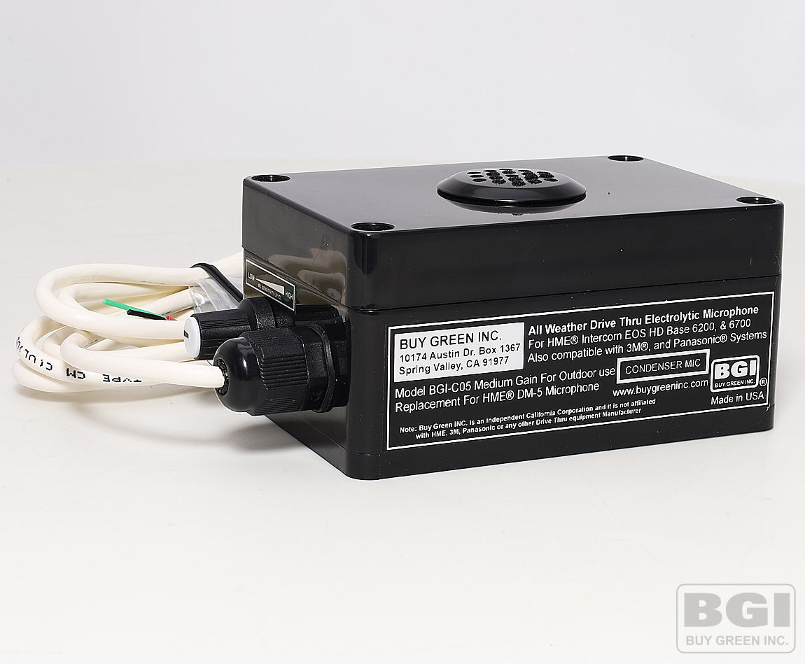 BGI-C05 Adjustable Sensitivity Outdoor Microphone For HME® NEXEO & EOS HD Base 6200