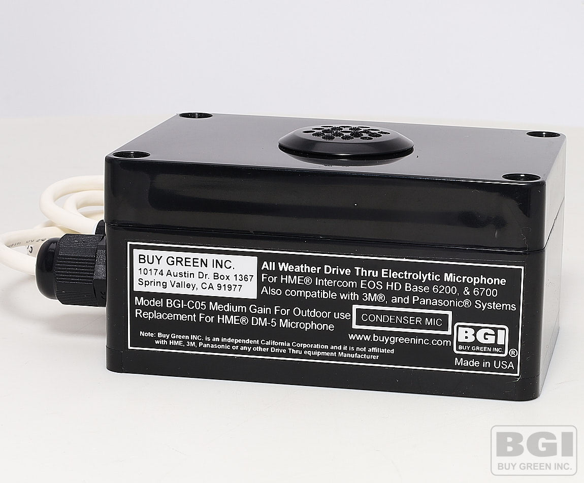BGI-C05 Adjustable Sensitivity Outdoor Microphone For HME® NEXEO & EOS HD Base 6200