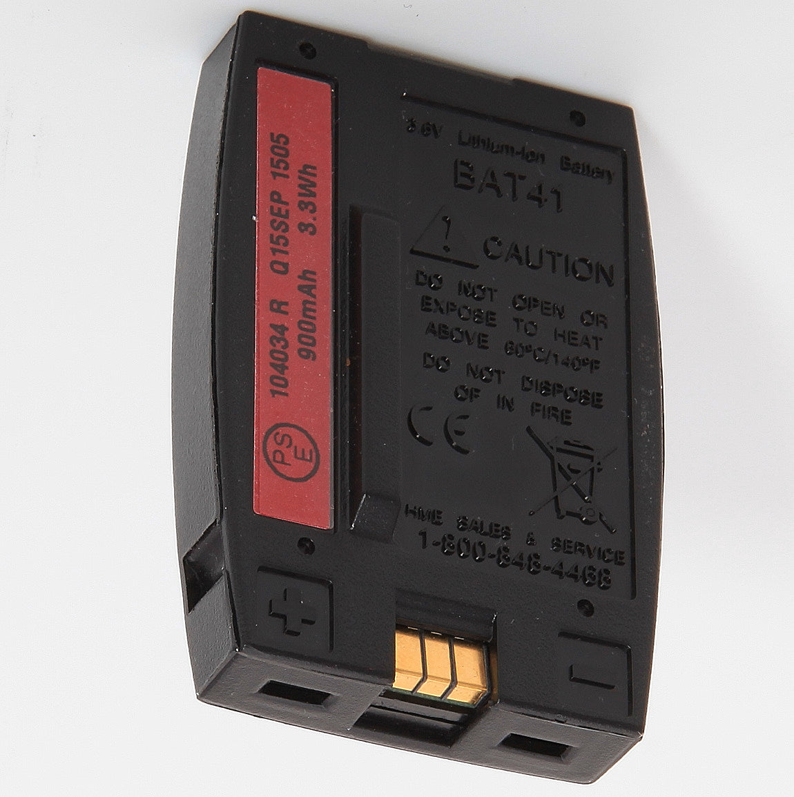 New Clear-Com HME BAT41 RED Rechargeable Lithium Ion Battery 3.6V 900mAh 3.3Wh This is Authentic OEM Battery Pack