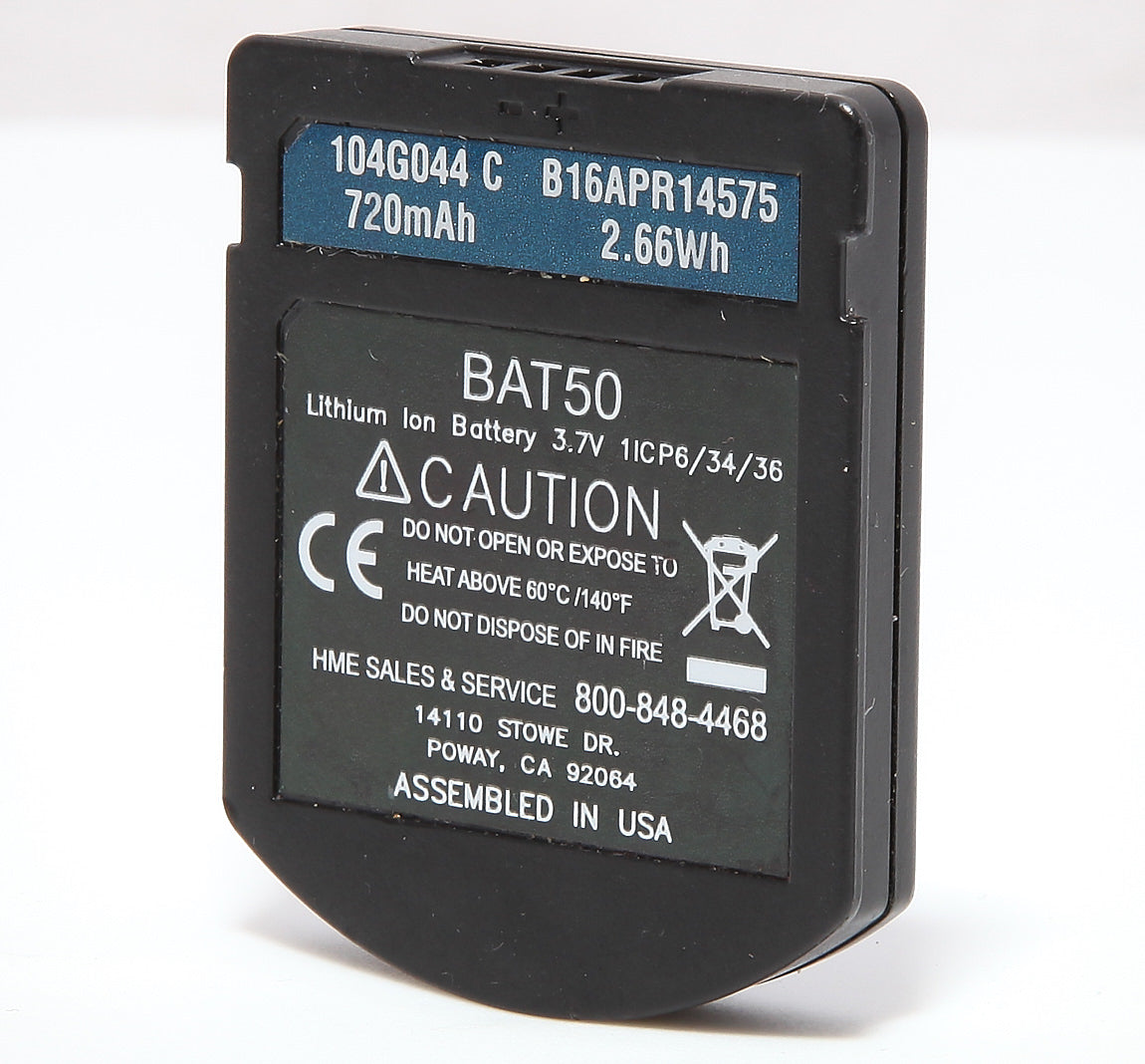 USED HME BAT50 High Capacity 720mAh Battery Pack for HS6100 HS6200 Wireless Headset