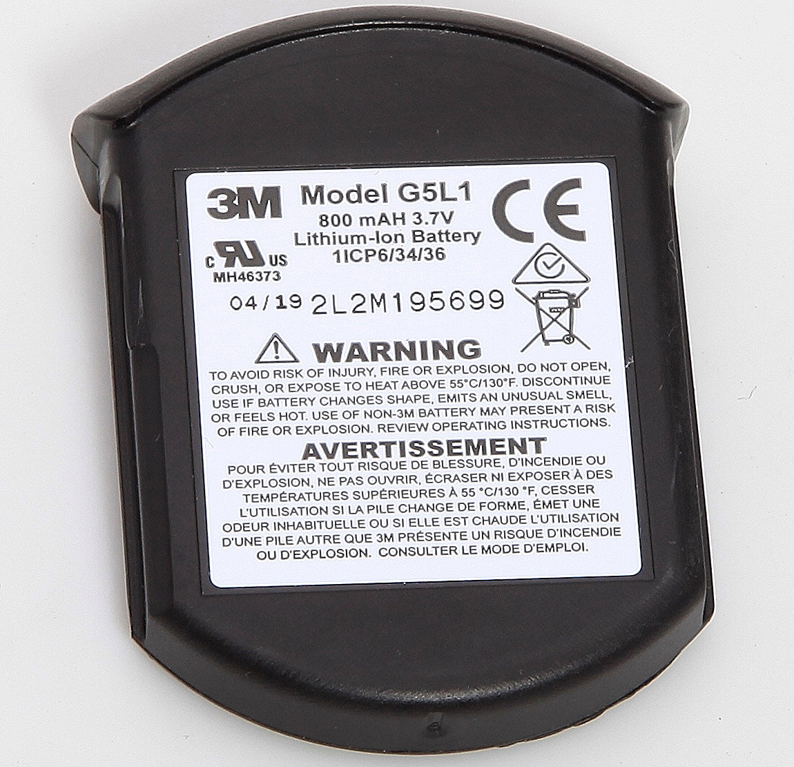 New 3M PAR G5L1 Lithium Ion Battery Pack For G5 Drive Thru Wireless Intercom Headset  3.7V 800mAh