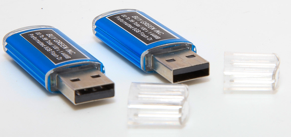 Lot of 2 Preformatted USB Flash Drives For Floppy Disk Emulator 00 to 99 Total 100X 1.44MB each