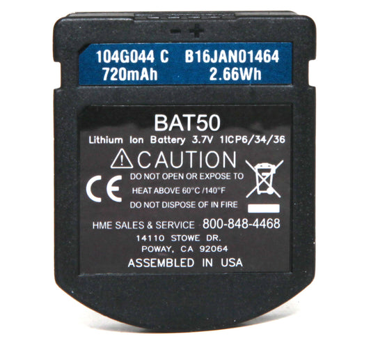 HME BAT50 High Capacity 720mAh Battery Pack for HS6100 HS6200 Wireless Headset